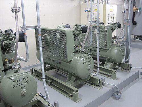 圧縮空気コンプレッサー設置